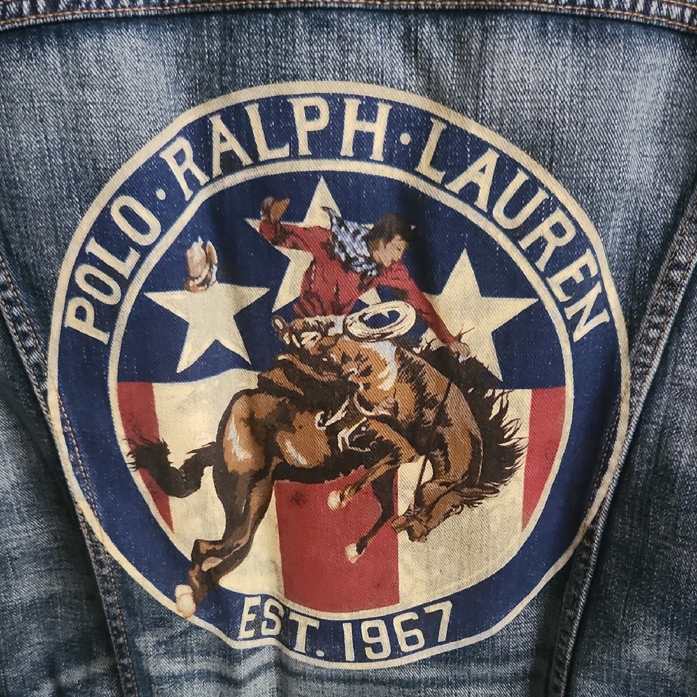 Polo Ralph Lauren Denim Sherpa Lined Trucker Jacket Size Small - Picture 5 of 15